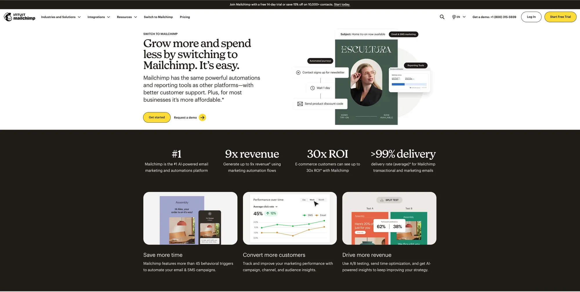 Old Mailchimp switch page