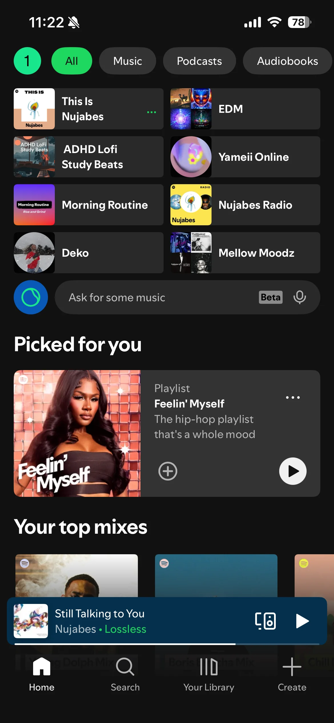 Current Spotify mobile home