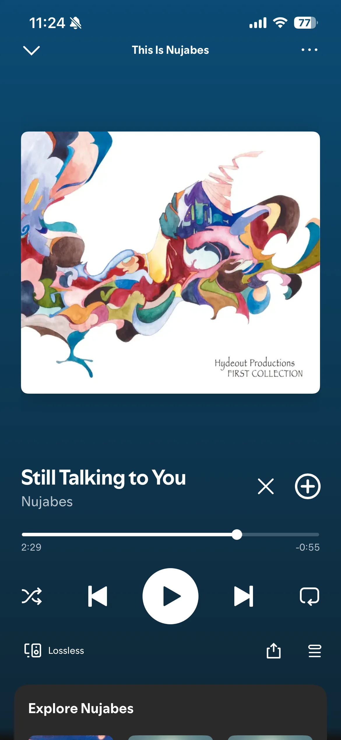 Current Spotify mobile player