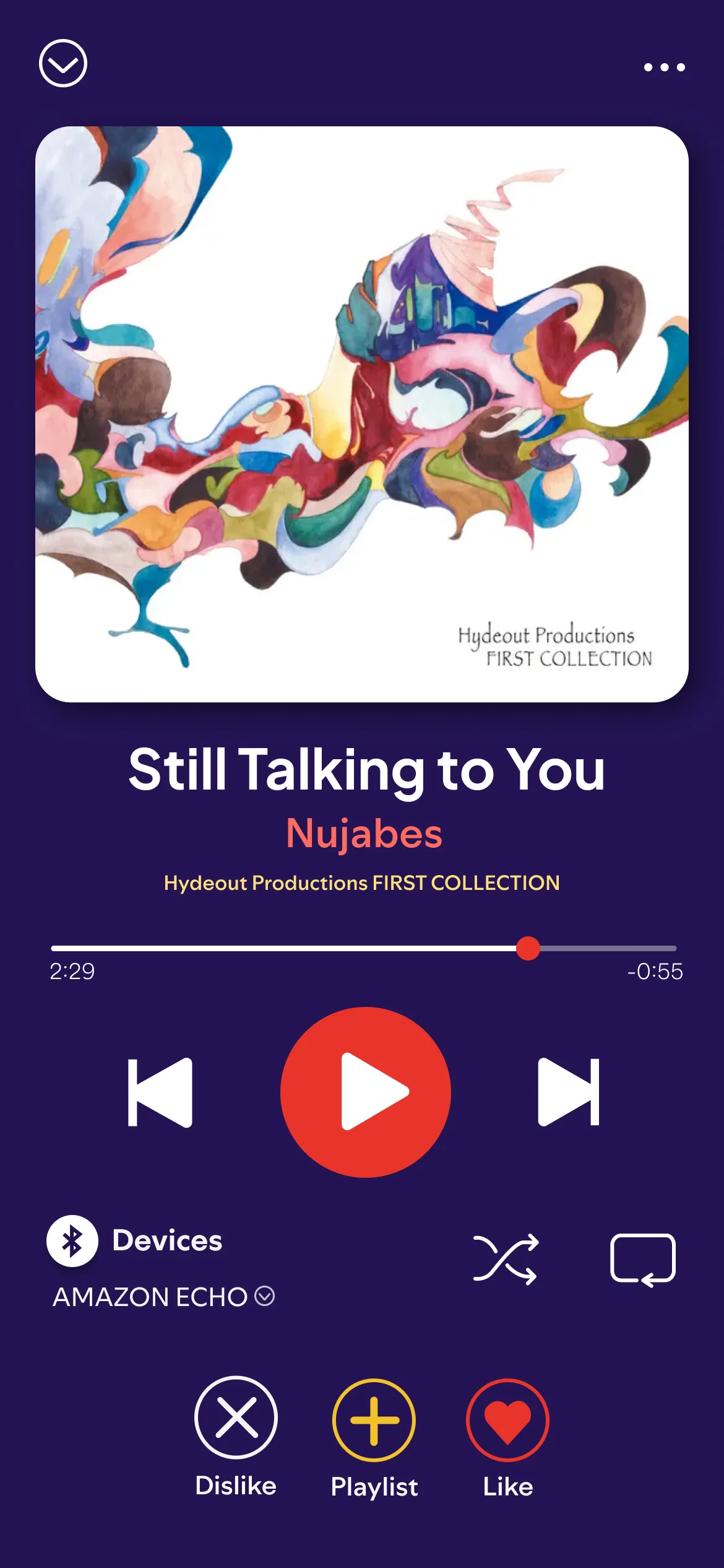 Redesigned mobile now playing